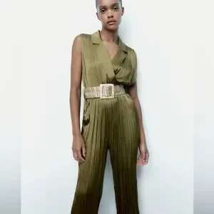 Zara | Pants & Jumpsuits | Nwt Zara Satin Effect Jumpsuit  display picture 2